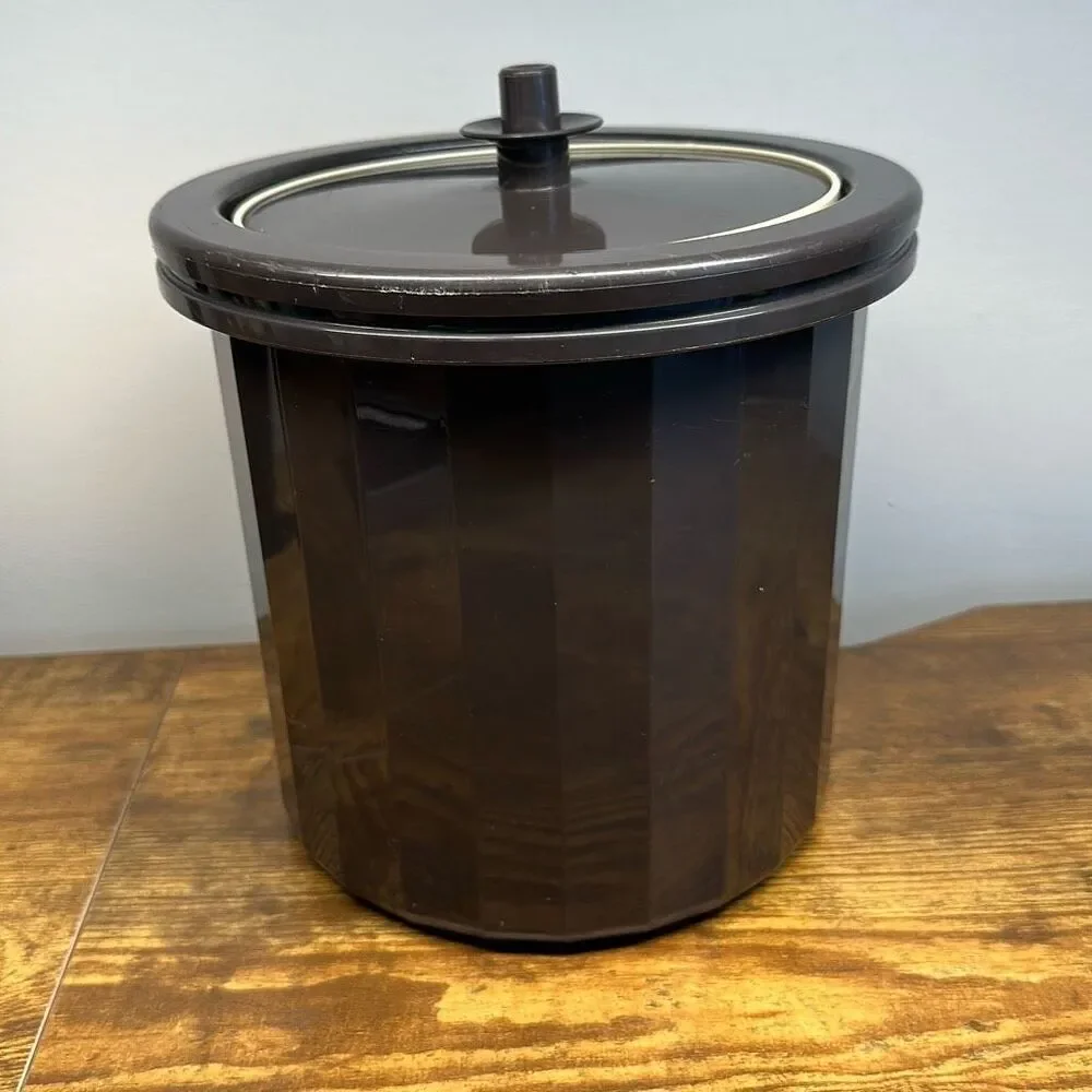 TUPPERWARE Vintage Tupperwear Ice Bucket Insulated Brown‎ 1683-2